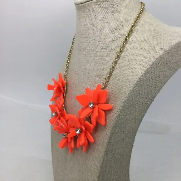 Crew Cuts Neon Acrylic Floral Statement Necklace - Picture 2 of 5